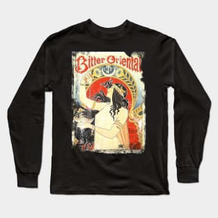 Art Nouveau - Bitter Oriental Alphonse Mucha Long Sleeve T-Shirt